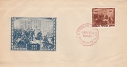 BV6777  RAILWAY Workers' Struggles,1953 COVER FDC ROMANIA. - FDC