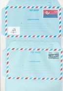 ENTIERS POSTAUX - AEROGRAMME N° 1017 A 1020 - TTB -ANNEE 1989 A 1993  COTE : 13 € - Aerogramas