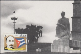 TMA-140 CUBA MAXIM CARD 1995. SANTIAGO DE CUBA. CENT DE MAIFIESTO DE MONTECRISTI.  JOSE MARTI. - Maximumkarten