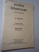 Solfège élémentaire à Une Ou Deux Voix. . 30 Leçons - Lesekarten