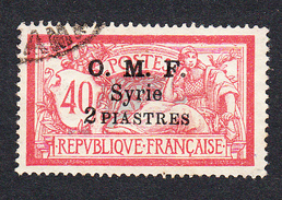 SYRIE - 1920-22 -N° 68 (Yvert) - 2 P /40 C - Oblitéré - Très Bon état - Surcharge Sur 3 Lignes - Used Stamps