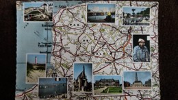 Delcampe - CPSM DEPARTEMENT DU PAS DE CALAIS 62  CONTOUR GEOGRAPHIQUE  ED LA CIGOGNE CARTE MICHELIN N° 51 52 53 - Landkarten