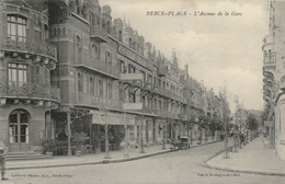 62 - BERCK-PLAGE - CPA - Avenue De La Gare - Hôtel Terminus - Agence Dequeker, Calèche - Berck