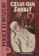 Police Et Mystère N°19 - Celui Qui Savait Par Willie Cobb - 1952 - Ferenczi