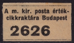 REGISTERED Vignette Label - 1930's Hungary - "POST Storage" - Automatenmarken [ATM]