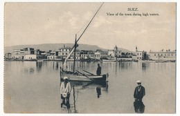 CPA - SUEZ (Egypte) - View Of The Town During High Waters - Suez