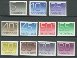 Nederland 1976 NVPH 1108a-1118a Cijferserie Rolzegels (Crouwel-zegels) Postfris (MNH) - Unused Stamps