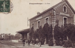 Fauquembergues  (62) La Gare CPA 1907 - Fauquembergues