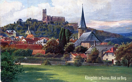 Königstein Im Taunus, Blick Zur Burg - Königstein