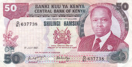 KENYA 50 SHILLINGS 1987 F-VF P-22d - Kenia