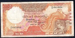 Sri Lanka Ceylon 100 Rupees 1988 P-99b VG-F - Sri Lanka