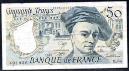 FRANCE 50 FRANCS 1991 VG-F P-152e - 50 F 1976-1992 ''Quentin De La Tour''