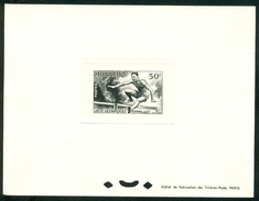 MONACO Dieproof In Black For The Hurdles Stamp - Estate 1948: Londra