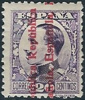 ES597STV-LFT***597STAN.Spain.Esgane.AVION,Rey ALFONSO Xlll,sobrecargado Republica Española.1931 (Ed 597**) - Neufs