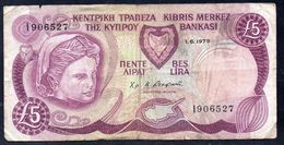 CYPRUS (GREECE) 5 POUNDS 1979 P-47 G-VG "free Shipping Via Regular Air Mail (buyer Risk) - Cyprus