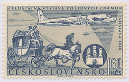 Czechoslovakia / Stamps (1960) L0046 (Air Mail Stamp): Stamp Exhibition Bratislava 1960; Painter: J. Balaz - Luchtpost