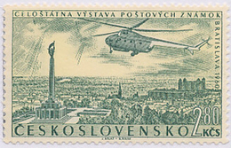 Czechoslovakia / Stamps (1960) L0047 (Air Mail Stamp): Stamp Exhibition Bratislava 1960; Painter: J. Balaz - Posta Aerea