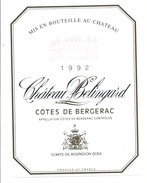 étiquette Vin  Chateau Belingard 1992 Cote De Bergerac - Bergerac