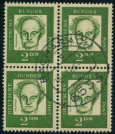 1961, 2 DM Berühmte Deutsche Im Sauber Gestempelten Viererblock. - Altri & Non Classificati