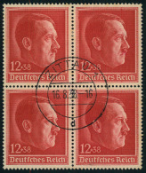 1938, 49. Geburtstag Im Zentrisch Gestempelten Viererblock. - Used Stamps