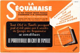 Buvard La Sequanaise, Assurances Et Capitalisation. Cachet : A. Loez, Lille. - Bank & Insurance