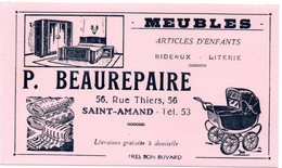 Buvard P. Beaurepaire à Saint-Amand. Meubles, Articles D'enfants, Literie Et Rideaux. Illustration : Landau, Chambre. - L