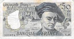 BILLET De 50 FRANCS "QUENTIN DE LA TOUR" DE 1981 Y.24 - 50 F 1976-1992 ''Quentin De La Tour''