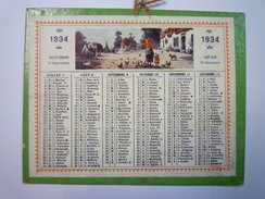 PETIT CALENDRIER  1934   (format  12,8 X 10 Cm) - Formato Piccolo : 1921-40