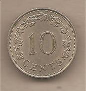 Malta - Moneta Circolata Da 10 Centesimi - 1972 - Malta