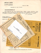 Feuillet De Commande éphémérides 1956, J.M.Paillard. + Carte M.Faucon, Représentant à Ronchin. - Imprimerie & Papeterie