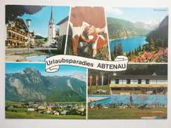 Postcard Urlaubsparadies Abtenau Salzburg Multiview Used 1980 My Ref B2303 - Abtenau