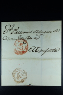 Spain: De Lugo A Monforte De Lemos  Cover  Llegada 21-4-1851 - ...-1850 Voorfilatelie