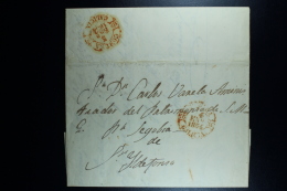 Spain: De La Coruna A S.IIdefonso  Dos Fechas Diferentes 4 Y 5 De Enero, 2 Diff. Date Stamps   Complete Letter - ...-1850 Voorfilatelie