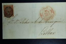 Spain: Cover Vigo A Bilbao Ed. 12 Mi Nr 12 , 1852 - Briefe U. Dokumente