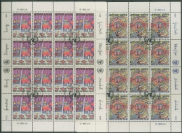 UNO Genf 1983 Friedensreich Hundertwassser Bogensatz 117/18 Gestempelt (C13967) - Hojas Y Bloques