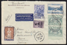 Greece 1939 Airmail Letter To Switzerland. Interesting Markings. - Maximum Cards & Covers