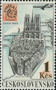 Czechoslovakia / Stamps (1967) L0058 (Air Mail Stamp): PRAGA 68 (Notre-Dame Cathedral, PHILATEC 64) Painter: J. Lukavsky - Luftpost