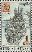 Czechoslovakia / Stamps (1967) L0058 (Air Mail Stamp): PRAGA 68 (Notre-Dame Cathedral, PHILATEC 64) Painter: J. Lukavsky - Islands