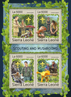 SIERRA LEONE 2016 ** Scouting Pfadfinder Scoutisme Mushrooms M/S - IMPERFORATED - A1705 - Gebraucht