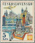 Czechoslovakia / Stamps (1967) L0062 (Air Mail Stamp): World Stamp Exhibition PRAGA 68 (Prague); Painter: J. Lukavsky - Luchtpost