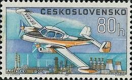 Czechoslovakia / Stamps (1967) L0065 (Air Mail Stamp): Czechosl. Aircraft (aerotaxi L200); Painter J. Lukavsky - Luftpost