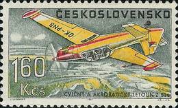 Czechoslovakia / Stamps (1967) L0067 (Air Mail Stamp): Czechosl. Aircraft (training Aircraft Z526); Painter: J. Lukavsky - Luftpost