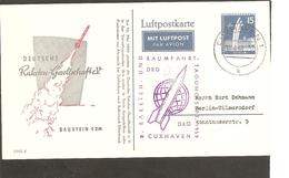 Berlin.PP19/10 Raketen Gesellschaft.Cuxhaven 1959.Mit Vignette. Raumfahrt - Privé Postkaarten - Gebruikt