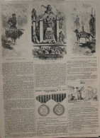 Chèvre Des Chasseurs à Pied - Magenta, Chien Des Zouaves De La Garde  -  Page Original 1859 - Documents Historiques