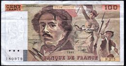 FRANCE 100 FRANCS 1995 VG-F P-154h - 100 F 1978-1995 ''Delacroix''