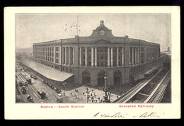 Boston - South Station Elevated Railway / Year 1902 / Postcard Circulated, 2 Scans - Boston