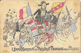 L'Emménagement Du Président Poincaré Par Le Peuple - Carte E.R. Paris, Non écrite - Satira