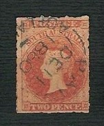 SOUTH AUSTRALIA 1860 - Queen Victoria - Two Pence - Sc:AU 15 - Used Stamps