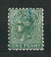 SOUTH AUSTRALIA 1868 - Queen Victoria - One Penny Green - Used Stamps