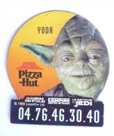 1 MAGNET STAR WARS - PIZZA HUT - 1996 YODA Choisissez Votre N° De Tél - Advertentie